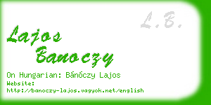 lajos banoczy business card